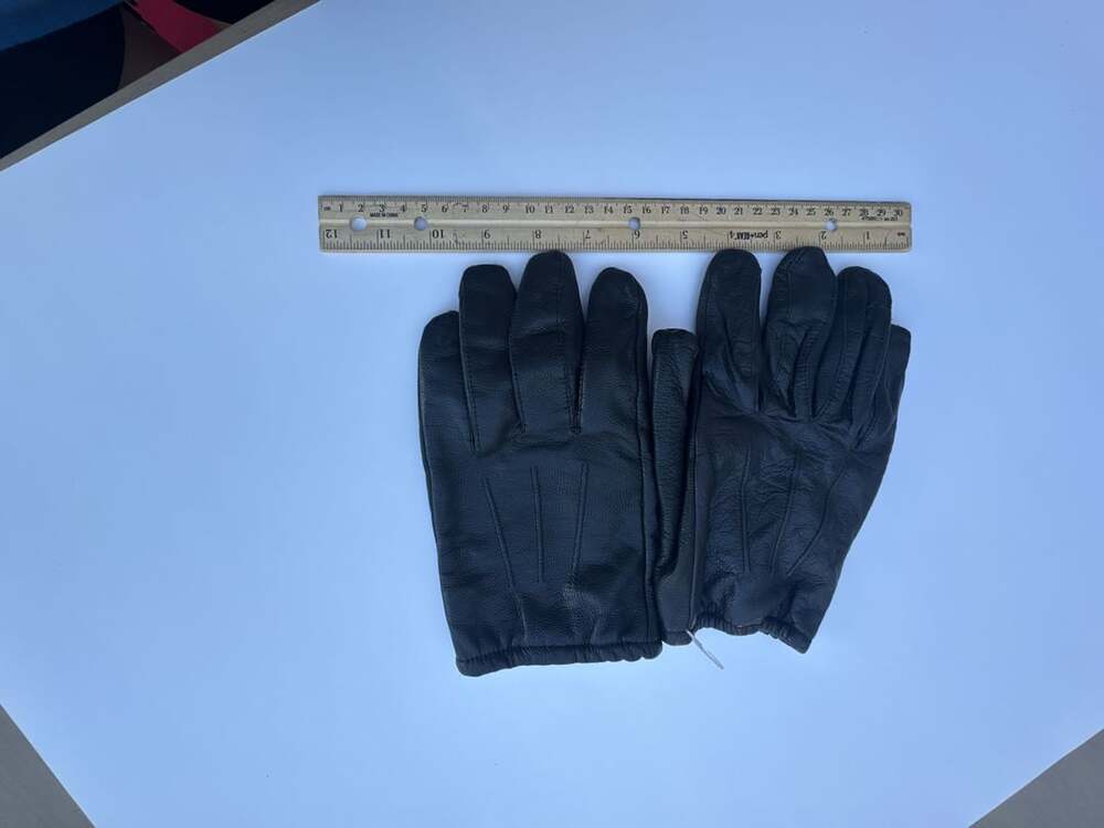 Vintage Black Leather Gloves